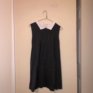 sleeveless collared long shirt